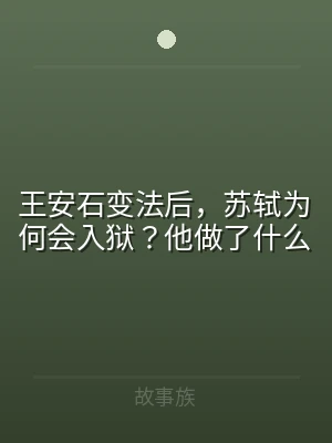王安石变法后，苏轼为何会入狱？他做了什么