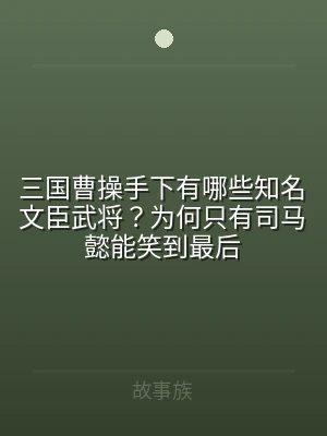 三国曹操手下有哪些知名文臣武将？为何只有