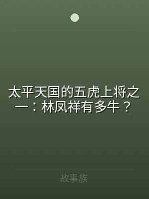 太平天国的五虎上将之一：林凤祥有多牛？