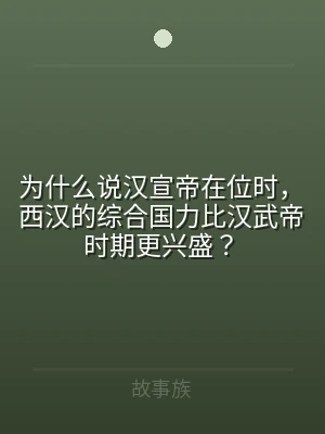 为什么说汉宣帝在位时，西汉的综合国力比汉