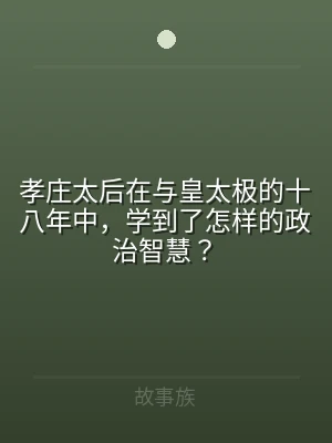 孝庄太后在与皇太极的十八年中，学到了怎样