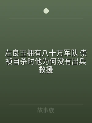 左良玉拥有八十万军队 崇祯自杀时他为何没