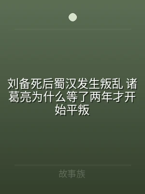 刘备死后蜀汉发生叛乱 诸葛亮为什么等了两