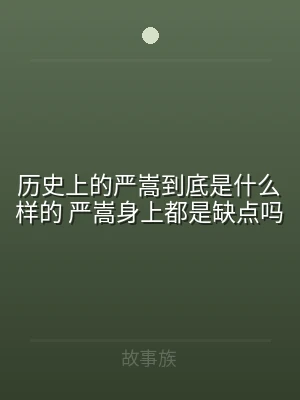 历史上的严嵩到底是什么样的 严嵩身上都是