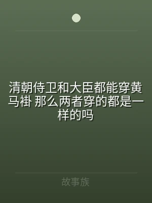 清朝侍卫和大臣都能穿黄马褂 那么两者穿的