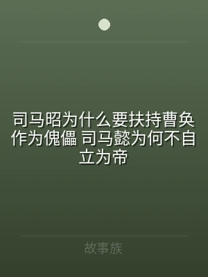 司马昭为什么要扶持曹奂作为傀儡 司马懿为