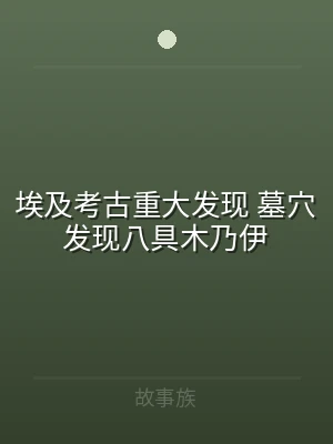 埃及考古重大发现 墓穴发现八具木乃伊